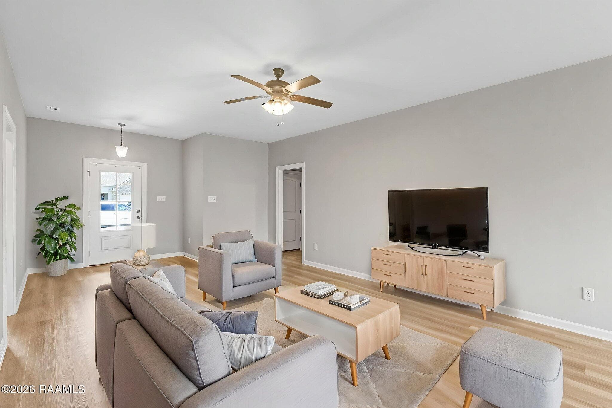 virtually staged living room