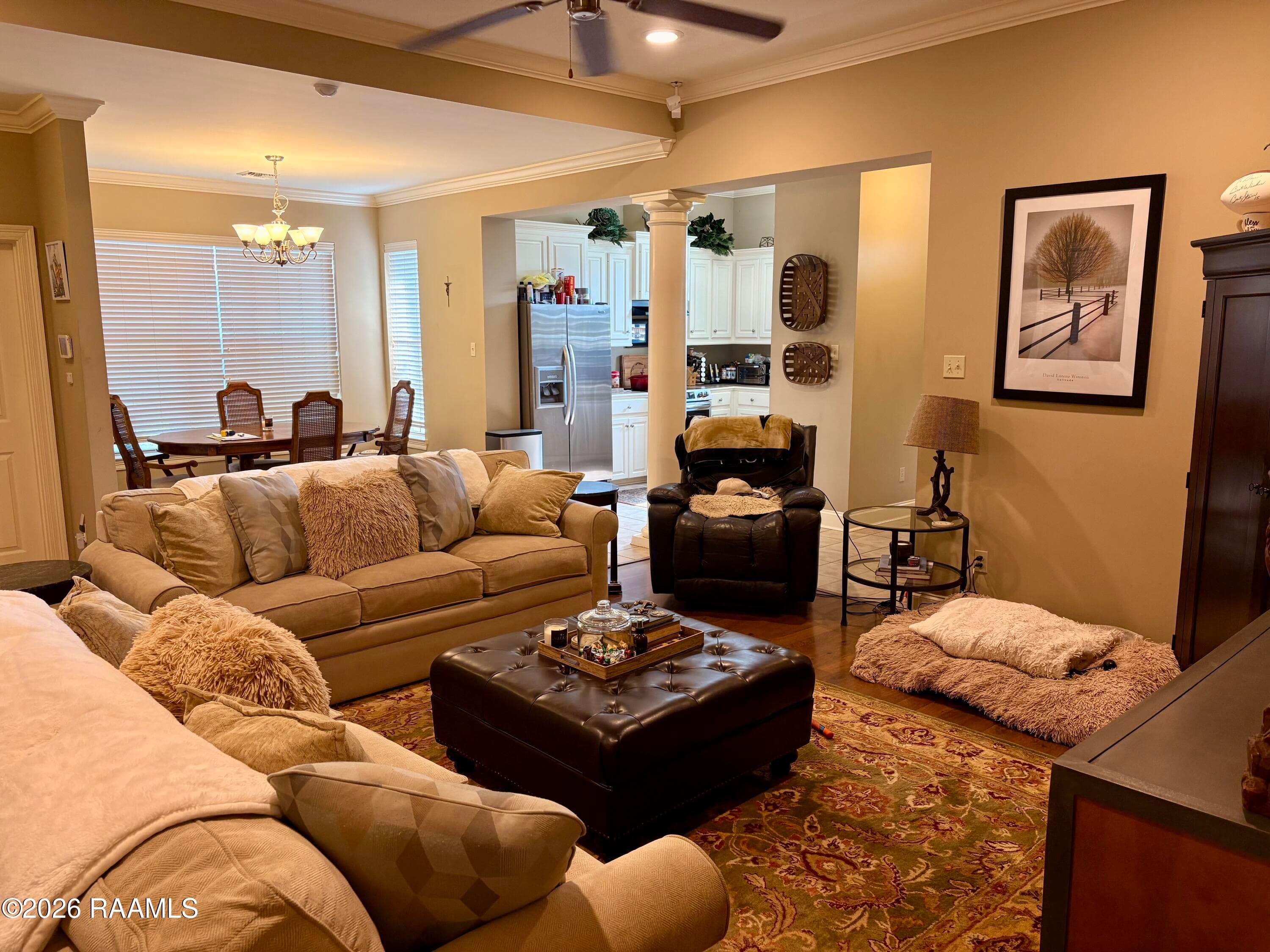 living to dinning and kitchen