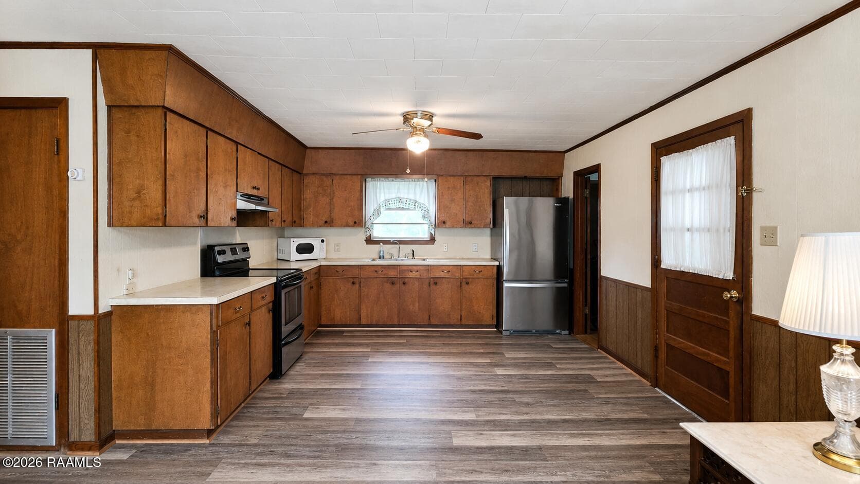 Kitchen 1 with new vinyl plank flooring