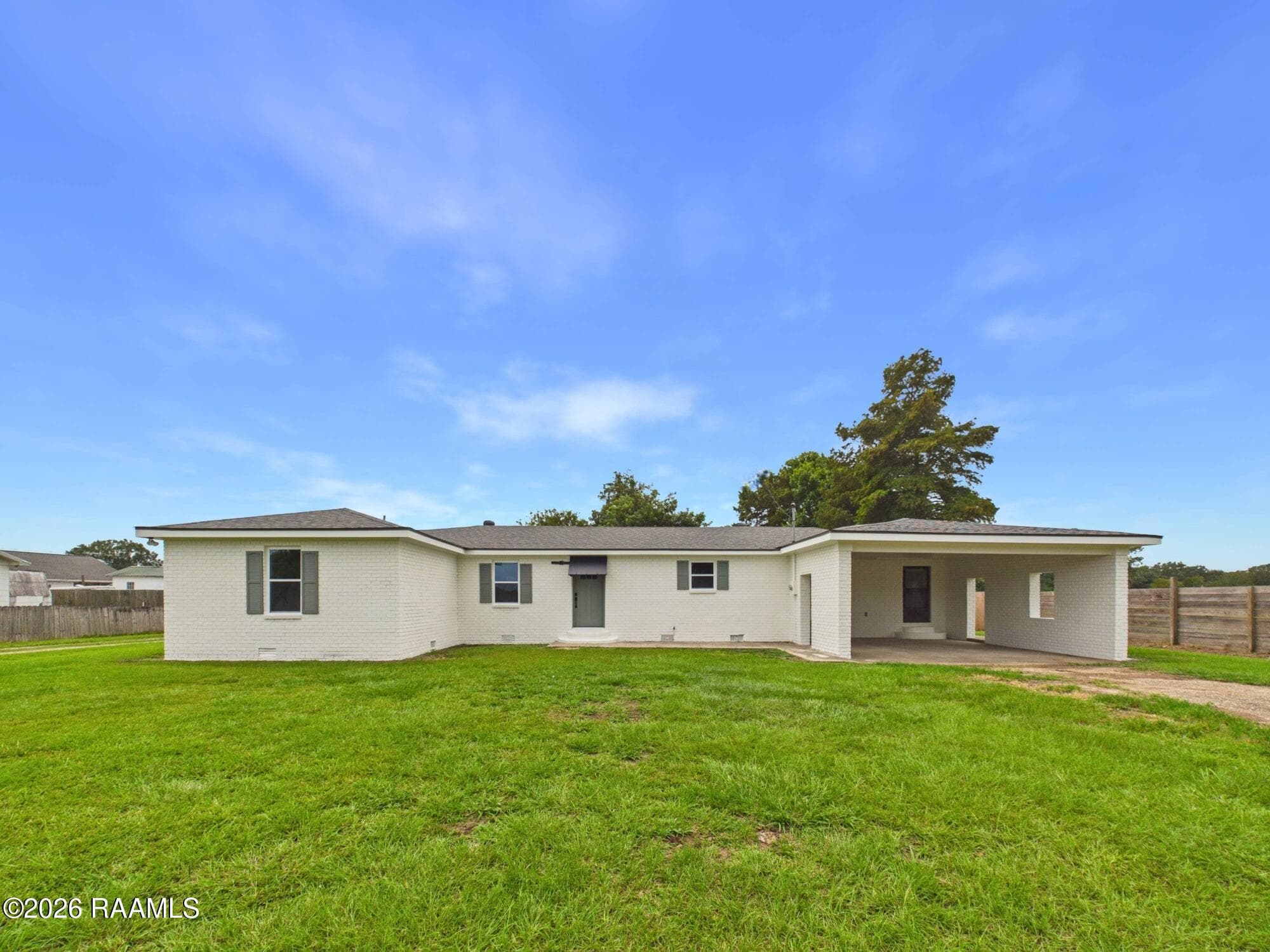 Front Exterior Brick Ranch Home