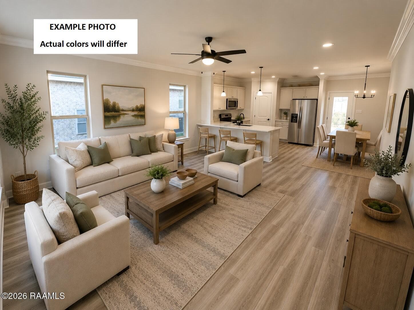 LIVING, KITCHEN, DINING