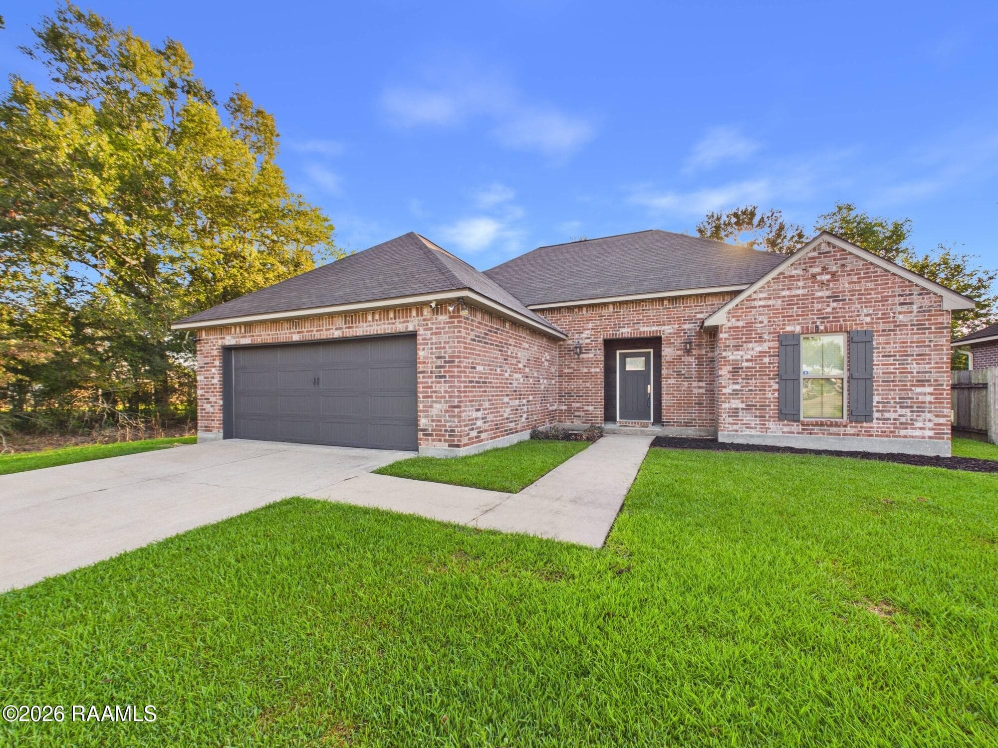 Brick Front Elevation with Two Car Garag